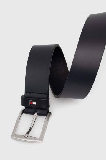 Кожаный ремень Tommy Hilfiger мужской цвет синий AM0AM08360 Кожаный ремень Tommy Hilfiger мужской цвет синий AM0AM08360