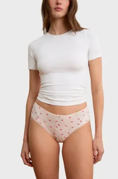 Женские пудровые трусики-хипстеры с узором PILLOW TALK Розовый S Etam 6557557