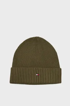 Мужская зеленая шерстяная шапка PIMA Зеленый ONESIZE Tommy Hilfiger AM0AM12796