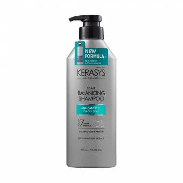 Шампунь по уходу за жирной кожей головы KeraSys Scalp Care Balancing Shampoo, 400 мл Шампунь по уходу за жирной кожей головы KeraSys Scalp Care Balancing Shampoo, 400 мл