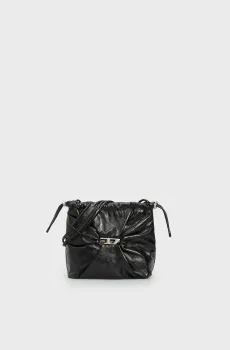 Женская черная кожаная сумка SCRUNCH-D Черный ONESIZE Diesel X10325 P1003