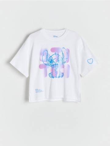 Reserved - GIRLS` T-SHIRT - кремовий - 891EA-01X Reserved - GIRLS` T-SHIRT - кремовий - 891EA-01X
