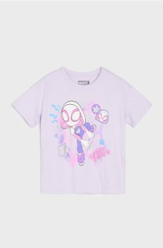 Бавовняна футболка з принтом Ghost-Spider - Фіолетовий