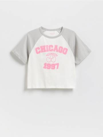 Reserved - Футболка з принтом - світло-сірий - 948EK-09X