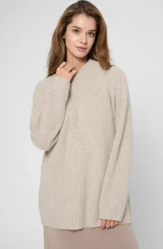 Женский бежевый пуловер Бежевый S PRPY PWKNSGOK0058