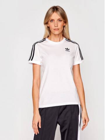 adidas Футболка adicolor Classics 3-Stripes GN2913 Білий Regular Fit adidas Футболка adicolor Classics 3-Stripes GN2913 Білий Regular Fit
