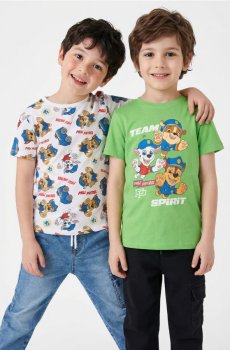 Бавовняні футболки 2 pack PAW Patrol - різнобарвний