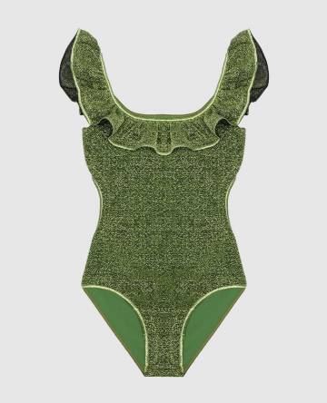 Детский зеленый купальник Lumiere Maillot с люрексом Детский зеленый купальник Lumiere Maillot с люрексом