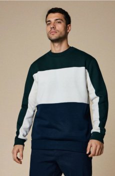 Кофта з круглим вирізом - синьо-зелений