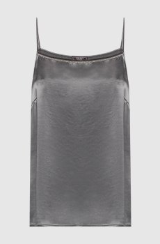 Топ цвета хаки с цепочкой мониль