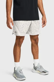 Мужские белые шорты с узором Curry Mesh Short 2 Белый S Under Armour 1383375-114