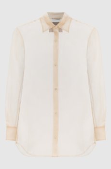 Бежевая блуза из шелка Artemide