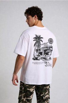 Бавовняна футболка з принтом на спині Smiley - білий