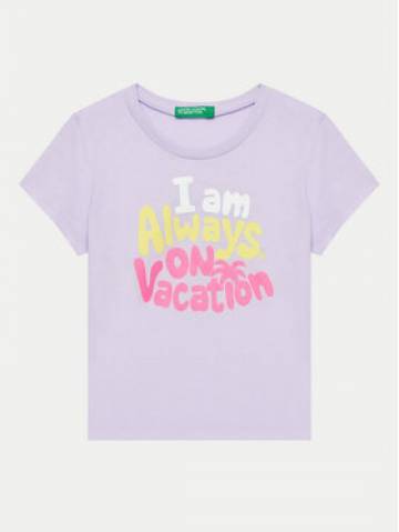 United Colors Of Benetton Футболка 3096G10ES Фіолетовий Regular Fit United Colors Of Benetton Футболка 3096G10ES Фіолетовий Regular Fit