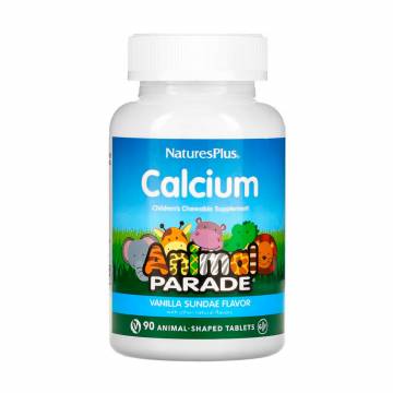 Детский Кальций NaturesPlus Animal Parade, со вкусом ванили, 90 жевательных таблеток Детский Кальций NaturesPlus Animal Parade, со вкусом ванили, 90 жевательных таблеток