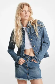 Женская синяя джинсовая куртка CLASSIC DENIM JKT Синий XS Michael Kors MR4104UFAU