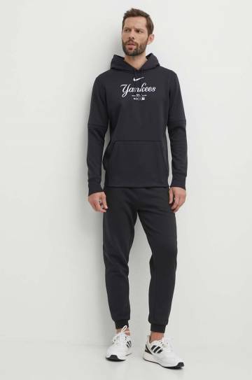 Кофта Nike New York Yankees мужская цвет чёрный с капюшоном с принтом Кофта Nike New York Yankees мужская цвет чёрный с капюшоном с принтом