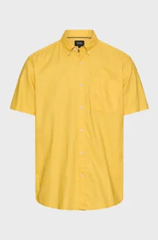 Мужская желтая льняная рубашка Желтый XL Camel Active 409256-7S56-64