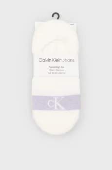 Женские белые следы (2 пары) HIGH CUT Белый 39-42 Calvin Klein 701230601
