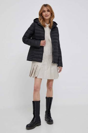Пуховая куртка Tommy Hilfiger женская цвет чёрный переходная Пуховая куртка Tommy Hilfiger женская цвет чёрный переходная