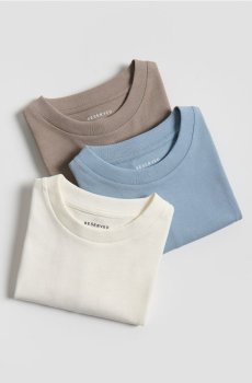 Reserved - Бавовняна футболка, набір з 3 - синій - 937HR-55X