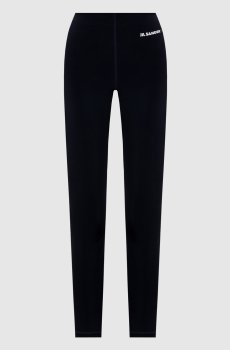 Темно-синие леггинсы с логотипом