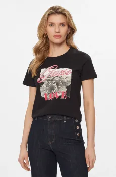 Женская черная футболка Черный XS Guess W4GI17.I3Z14;JBLK