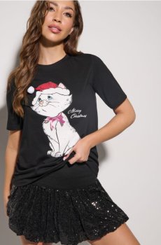 Бавовняна футболка з принтом Aristocats - чорний