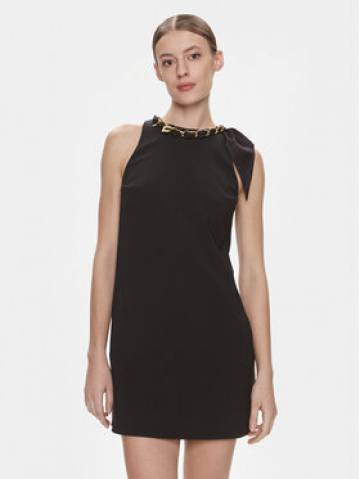 Elisabetta Franchi Коктейльна сукня AB-573-41E2-V400 Чорний Regular Fit Elisabetta Franchi Коктейльна сукня AB-573-41E2-V400 Чорний Regular Fit
