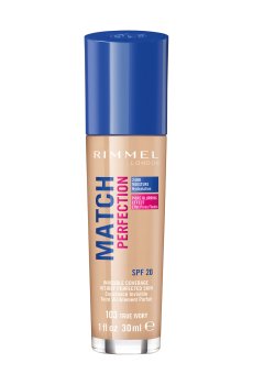 Тональный крем Rimmel Match Perfection SPF 20, 103 True Ivory, 30 мл