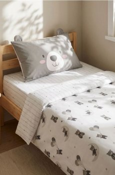 Плед з принтом - білий