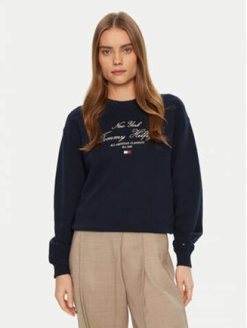 Tommy Hilfiger Світшот Modern Script WW0WW43844 Cиній Regular Fit Tommy Hilfiger Світшот Modern Script WW0WW43844 Cиній Regular Fit