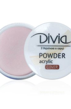 Акриловая пудра для ногтей Divia Acrylic Powder Cover Камуфлирующая, AC06 Ballet Slipper Shimmer, 8 г