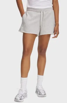 Женские серые шорты UA Rival Terry Short Серый S Under Armour 1389657-011