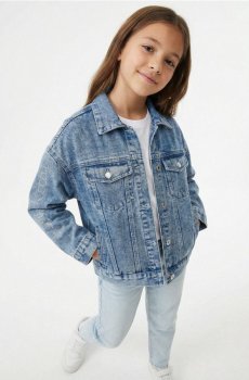 Джинсова куртка з ефектом прання Hello Kitty - other