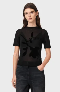Женская черная футболка ATHEA Черный S AllSaints W031JF