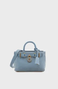 Женская голубая замшевая сумка AMERICAN ICON Голубой ONESIZE Tommy Hilfiger AW0AW18853