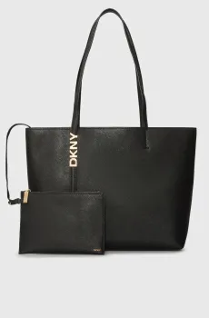 Женская черная кожаная сумка AVRIL TOTE Черный ONESIZE DKNY R52AKG54