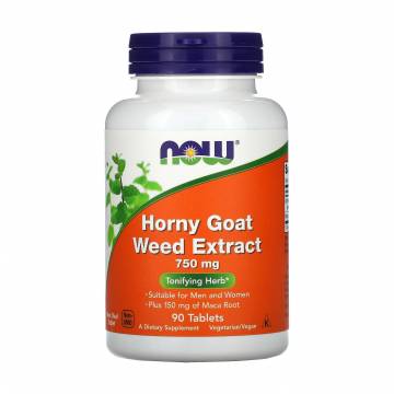 Горянка с макой NOW foods Horny Goat Weed Extract, 750 мг, 90 таблеток Горянка с макой NOW foods Horny Goat Weed Extract, 750 мг, 90 таблеток