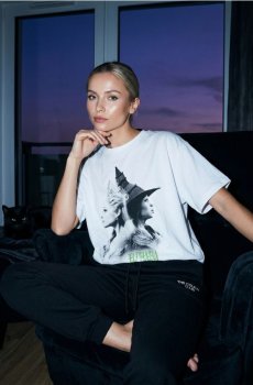 Бавовняна футболка з принтом Wicked - білий