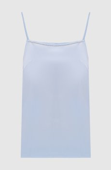 Голубой топ с шелком с цепочкой мониль