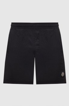 Черные шорты для плавания с нашивкой