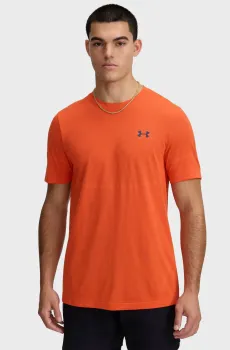 Мужская оранжевая футболка UA Vanish Elite Seamless SS Оранжевый S Under Armour 1376781-847