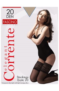Чулки женские Corrente Stockings Erotic Fascino 20 DEN, Natural, размер 1/2