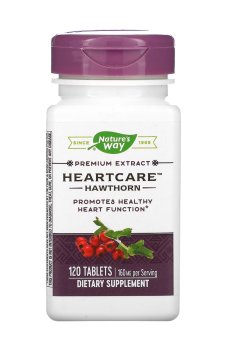 Боярышник Natures Way Premium Extract HeartCare Hawthorn 160 мг, 120 таблеток