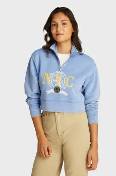 Женская голубая спортивная кофта VARSITY GRAPHIC Голубой M Tommy Jeans DW0DW20423