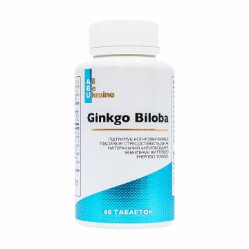 Гинкго билоба ABU - All Be Ukraine Ginkgo Biloba, 60 таблеток Гинкго билоба ABU - All Be Ukraine Ginkgo Biloba, 60 таблеток