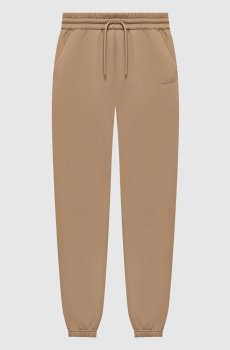 Бежевые джоггеры NEV-R с фактурным логотипом