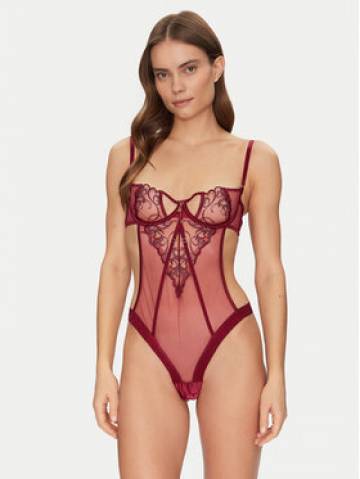 Hunkemöller Боді Scarlett 301036 Бордовий Hunkemöller Боді Scarlett 301036 Бордовий