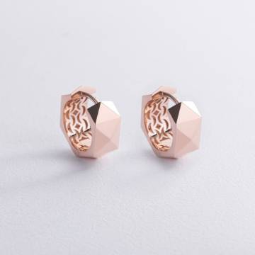 Серьги - кольца "Anna-Lisa" в красном золоте с09029 Серьги - кольца "Anna-Lisa" в красном золоте с09029
